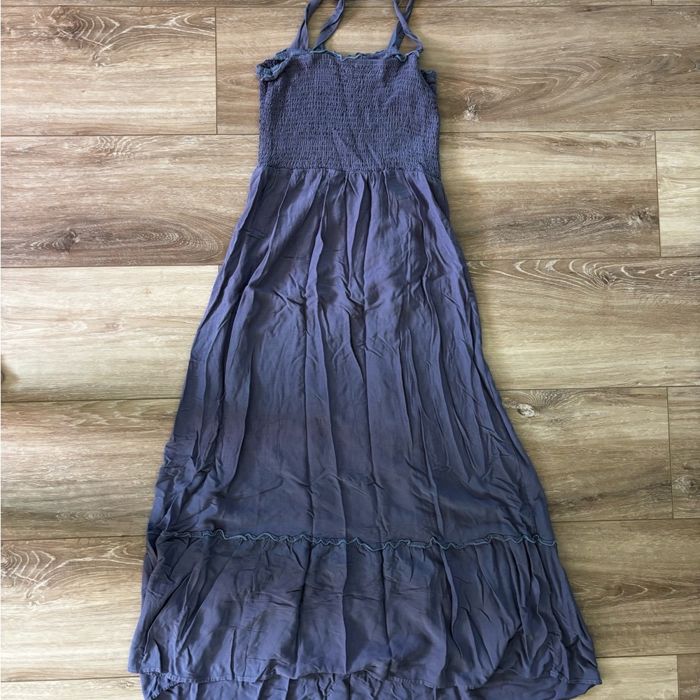 Chic Dusty Blue  Maxi Dress